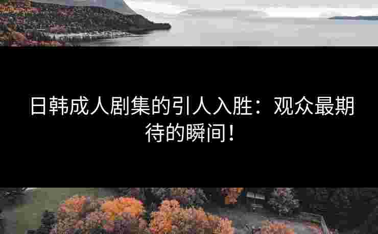 日韩成人剧集的引人入胜：观众最期待的瞬间！
