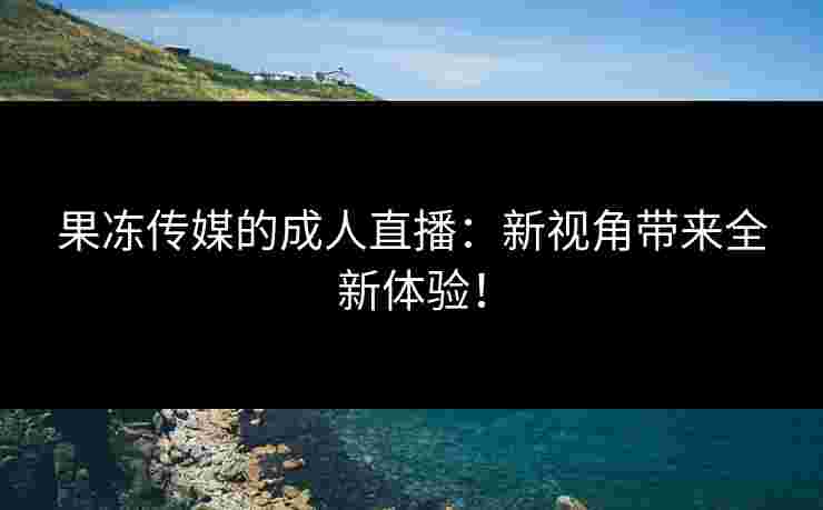果冻传媒的成人直播：新视角带来全新体验！