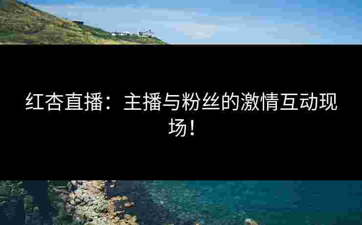 红杏直播：主播与粉丝的激情互动现场！