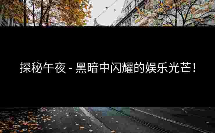 探秘午夜 - 黑暗中闪耀的娱乐光芒！